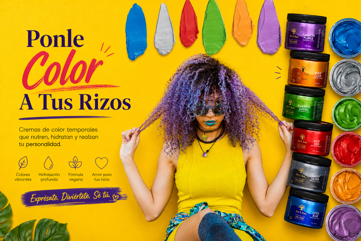 Ponle Color A Tus Rizos — Curl Color, cremas de color temporales veganas